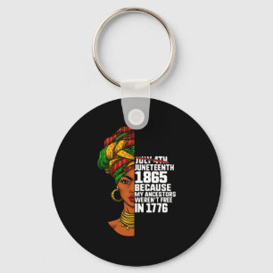 Juneteenth Day Ancestors Free 1776 July 4th Black  Key Ring