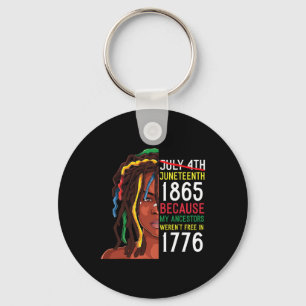 Juneteenth Day Ancestors Free 1776 July 4th Black  Key Ring
