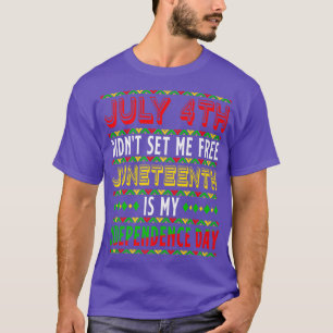 Juneteenth Day Ancestors Free 1776 July 4th Black T-Shirt