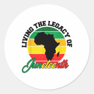 Juneteenth Day Lovers 2025 African American Roots Classic Round Sticker