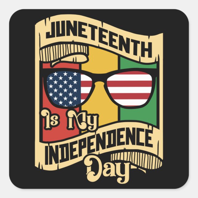 Juneteenth Day Square Sticker (Front)