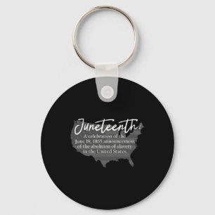 Juneteenth Definition Usa Map American Flag Black Key Ring