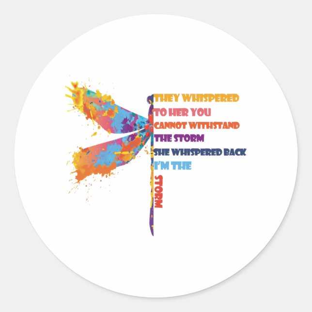 Juneteenth Dragonfly   Classic Round Sticker (Front)