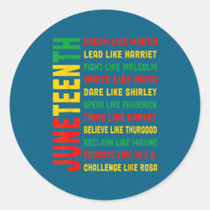 Juneteenth dream like martin black history african classic round sticker