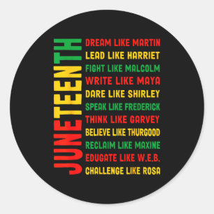 Juneteenth dream like martin black history african classic round sticker
