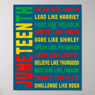 Juneteenth dream like martin black history african poster