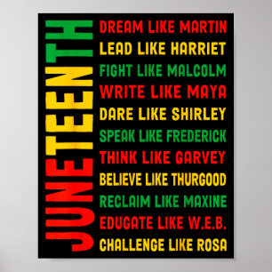 Juneteenth dream like martin black history african poster