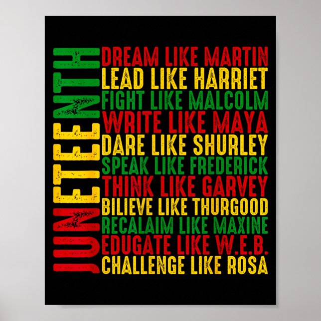 Juneteenth dream like since 1865 juneteenth poster (Front)