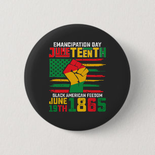 Juneteenth Emancipation Day Black American Freedom 6 Cm Round Badge