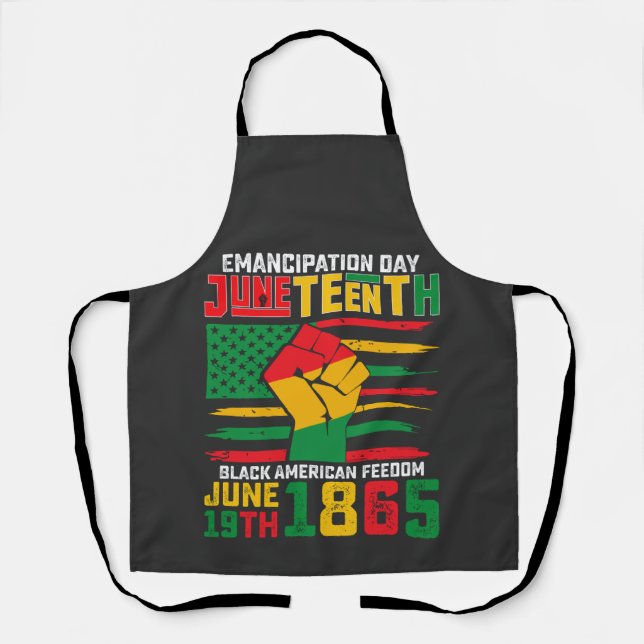 Juneteenth Emancipation Day Black American Freedom Apron (Front)