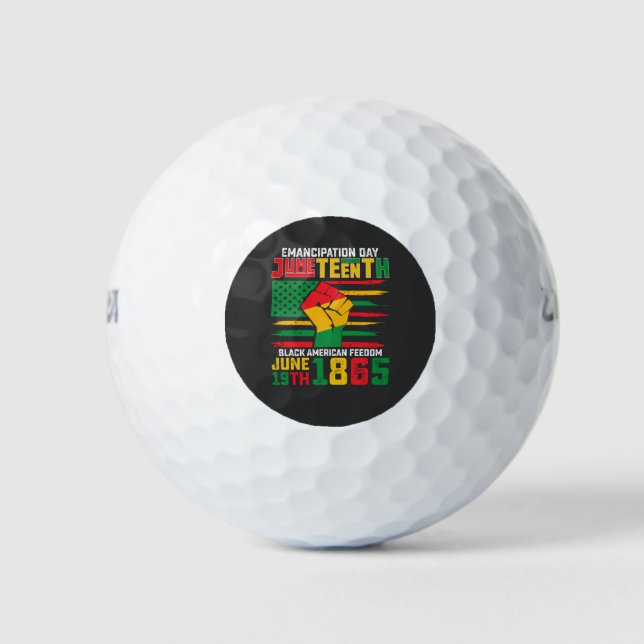 Juneteenth Emancipation Day Black American Freedom Golf Balls (Front)