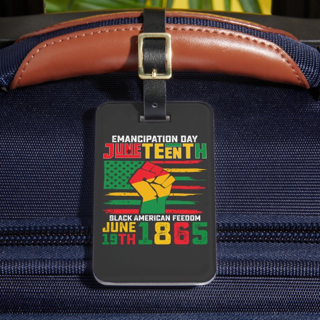 Juneteenth Emancipation Day Black American Freedom Luggage Tag (Front Insitu 2)