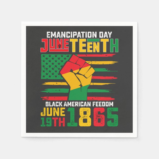 Juneteenth Emancipation Day Black American Freedom Napkin (Front)