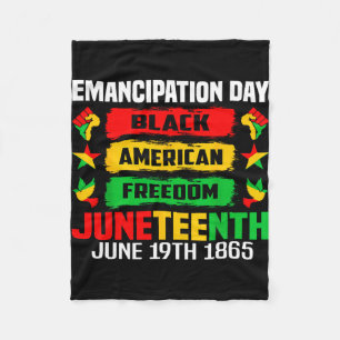 Juneteenth emancipation day black june 19th 1865 fleece blanket