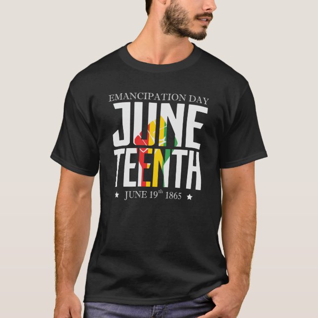 Juneteenth | Emancipation Day | Red Black Green T-Shirt (Front)