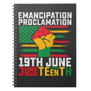 Juneteenth Emancipation Proclamation Black Freedom Notebook