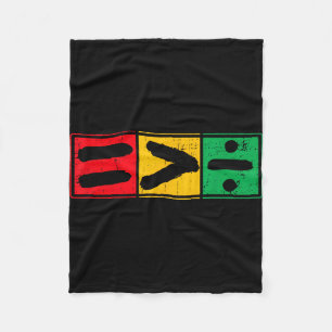 Juneteenth equality greater than division men fleece blanket