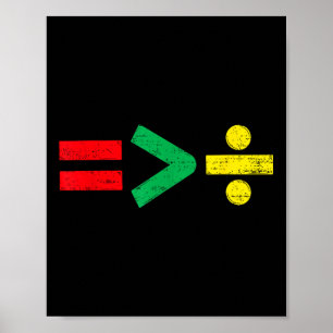 Juneteenth Equality Is Greater Than Division 1865  Poster