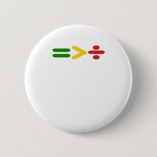 Juneteenth Equality Is Greater Than Division Afro 6 Cm Round Badge