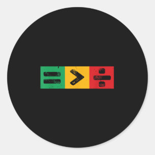 Juneteenth Equality Is Greater Than Division Afro Classic Round Sticker