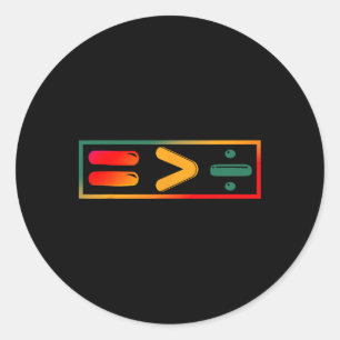 Juneteenth Equality Is Greater Than Division Afro Classic Round Sticker