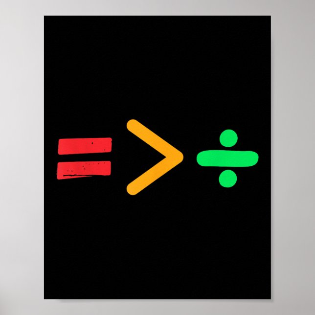 Juneteenth Equality Is Greater Than Division Afro  Poster (Front)
