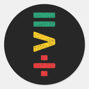 Juneteenth Equality Is Greater Than Division Black Classic Round Sticker