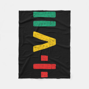 Juneteenth Equality Is Greater Than Division Black Fleece Blanket