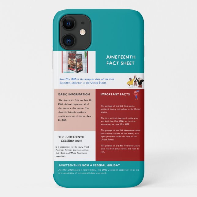 Juneteenth Fact Sheet Case-Mate iPhone Case (Back)