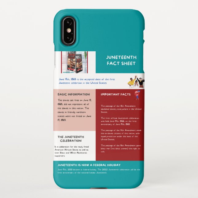 Juneteenth Fact Sheet iPhone Case (Back)