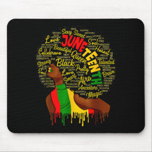 Juneteenth flag black history pride african mouse pad
