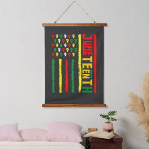 Juneteenth Flag Celebrating Black Freedom 1865 Hanging Tapestry