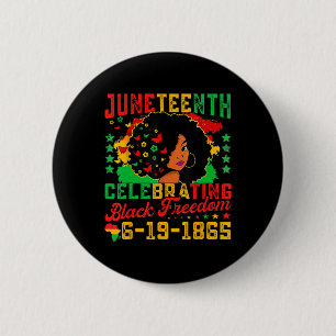 Juneteenth Flag Celebrating Black Freedom Juneteen 6 Cm Round Badge