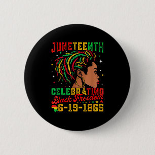 Juneteenth Flag Celebrating Black Freedom Juneteen 6 Cm Round Badge
