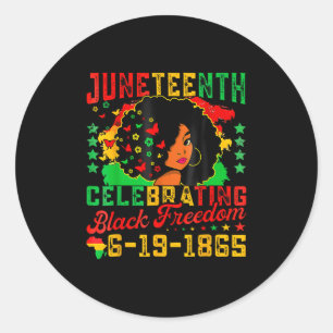 Juneteenth Flag Celebrating Black Freedom Juneteen Classic Round Sticker