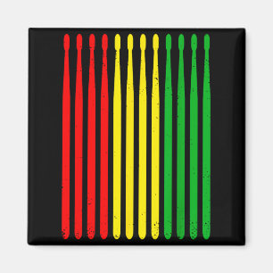 Juneteenth flag drumsticks funny drummers retro magnet
