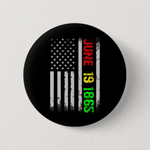 Juneteenth Flag June 19 1865 Black History Junetee 6 Cm Round Badge