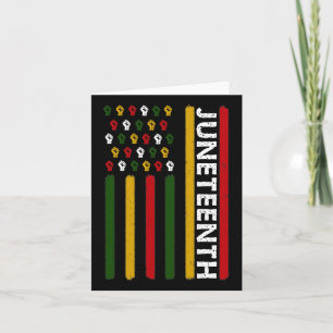 Juneteenth Flag With Fists  Card