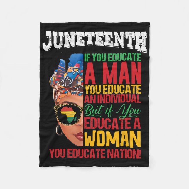 Juneteenth  fleece blanket (Front)