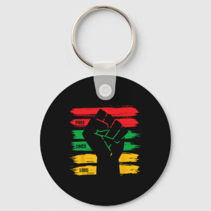 Juneteenth Free Since 1865 Black History Freedom F Key Ring