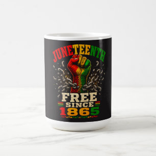 Juneteenth Free Since 1865 Raised Fist Coffee Mug