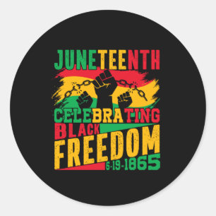 Juneteenth Freedom 1865 Black History Classic Round Sticker