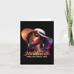 Juneteenth Freedom 1865 Independence Day Black Wom Card