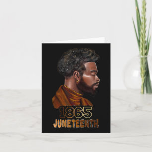 Juneteenth Freedom 1865 Melanin Afro Black Men Bla Card