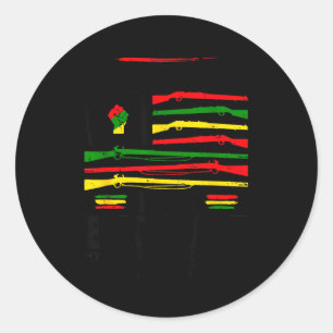 Juneteenth freedom 1865 rights african black pride classic round sticker