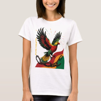 Juneteenth freedom birds soaring from open chains T-Shirt