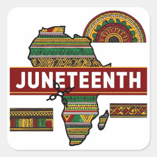 Juneteenth Freedom - Celebrating African American Square Sticker