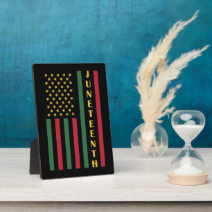 Juneteenth Freedom Celebration USA American Flag Plaque