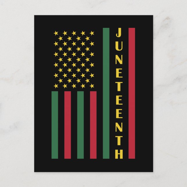 Juneteenth Freedom Celebration USA American Flag Postcard (Front)
