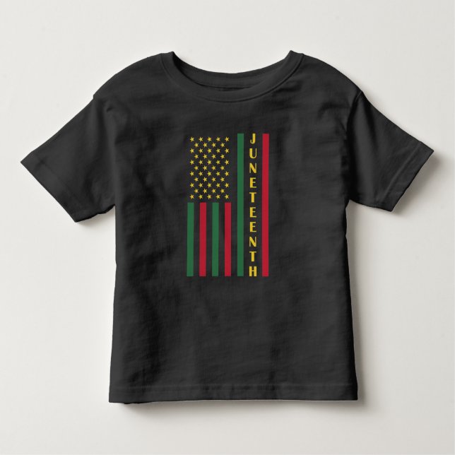 Juneteenth Freedom Celebration USA American Flag Toddler T-Shirt (Front)